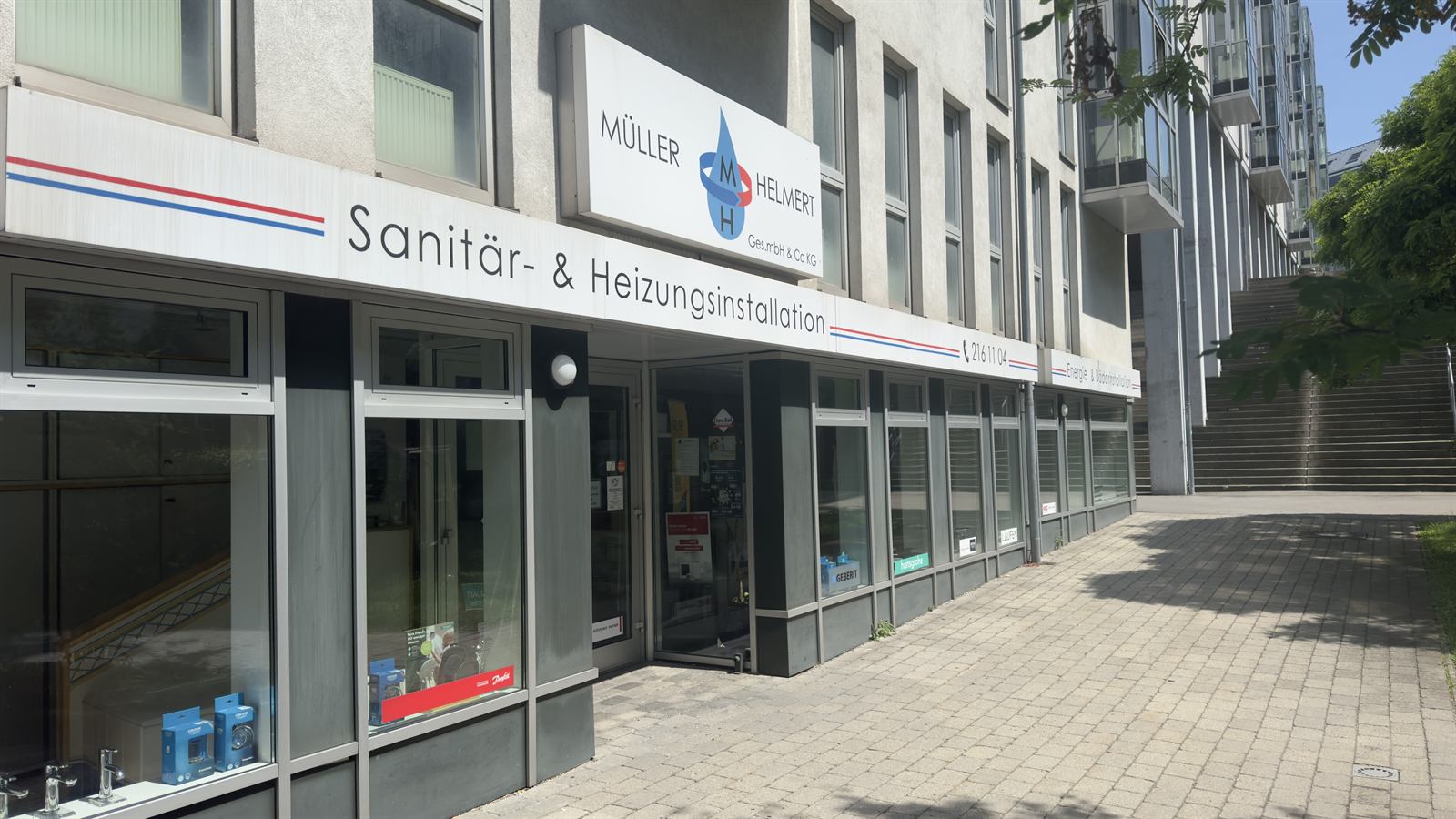 Geschäftslokal Müller & Helmert, Installateur in Wien 1020 am Handelskai 130